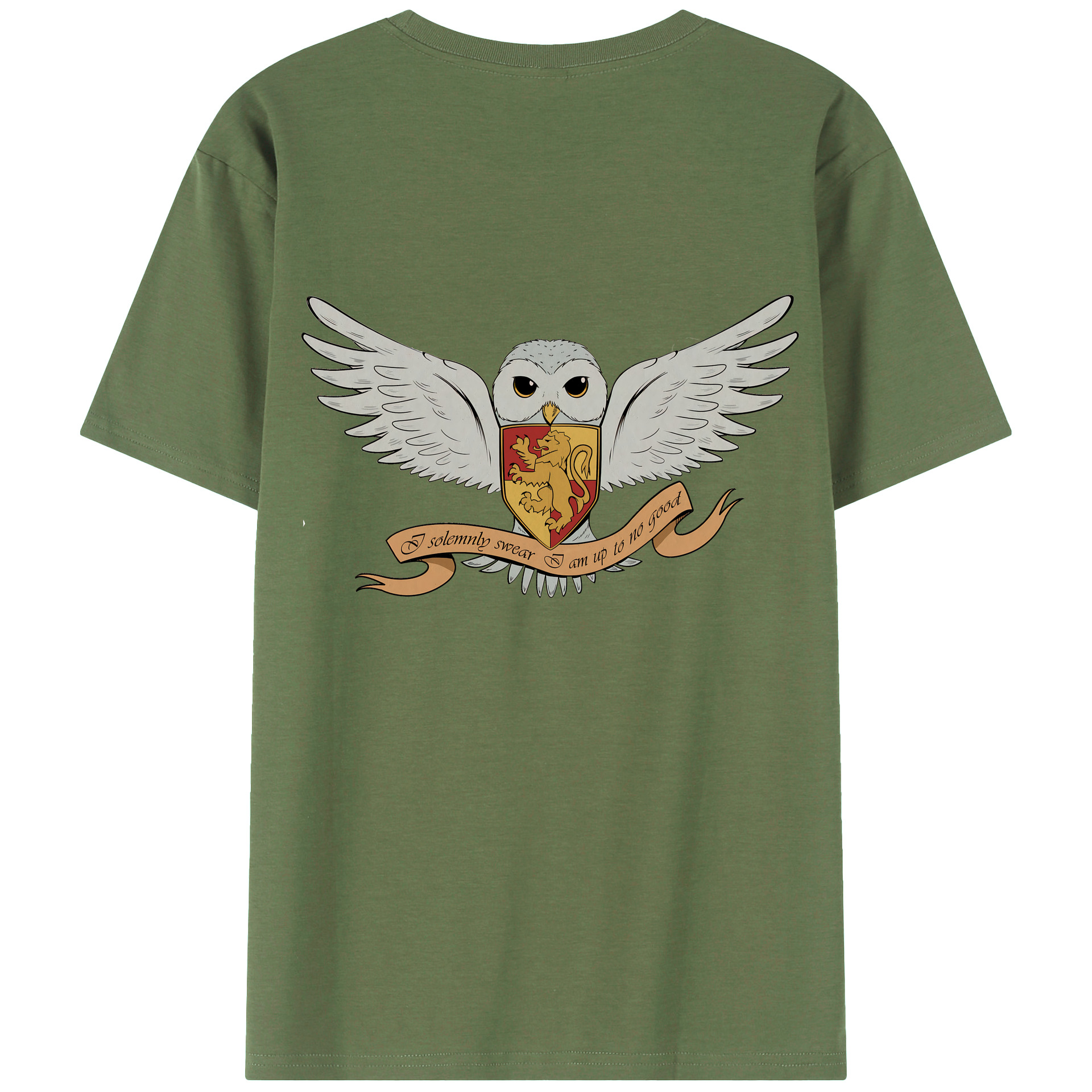 （画像用） Harry Potter ハリー・ポッターシリーズ 綿100％ メンズ半袖Tシャツ（バックプリント） 通気性